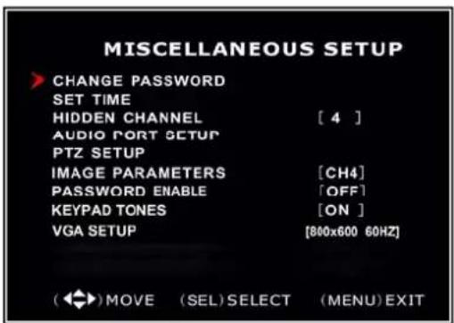 SKYTRONIC DVR 351.124 - Set up diversen - Wijzigen Password - 1