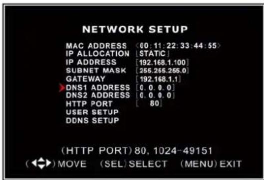 SKYTRONIC DVR 351.124 - Network Setup - 6