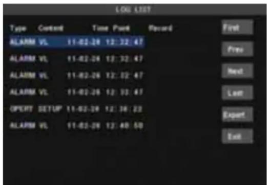 SKYTRONIC DVR 351.115 - Log Search - 2