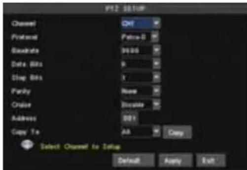 SKYTRONIC DVR 351.115 - PTZ setup - 1