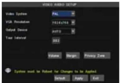 SKYTRONIC DVR 351.115 - Video/Audio Setup - 1