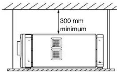 300 mm minimum