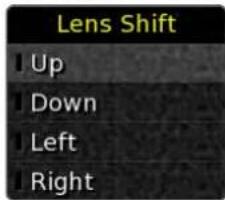 Lens Shift Up Down Left Right