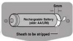 SAMSUNG MCD-CF370 - Using rechargeable batteries (not supplied) - 1