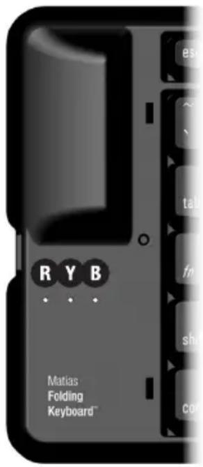 Matias Folding Keyboard - What the flashing lights mean - 1