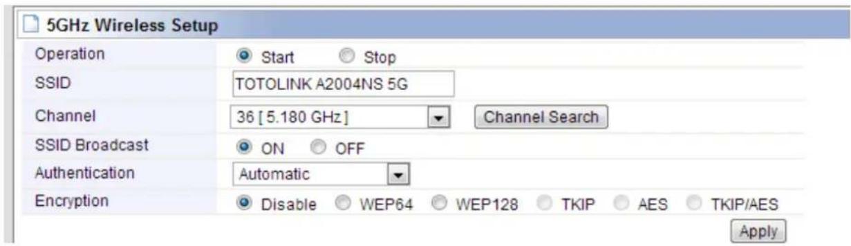 Totolink A2004NS - Wireless Setup - 1