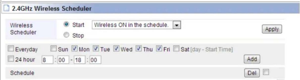 Totolink A2004NS - Wireless Scheduler - 2