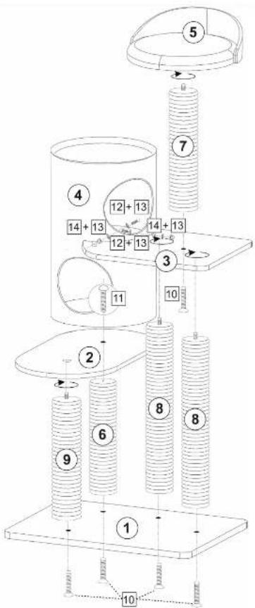 Trixie Palencia - Aufbauanleitung / Assembling Instruction & Stückliste / Parts list - 8