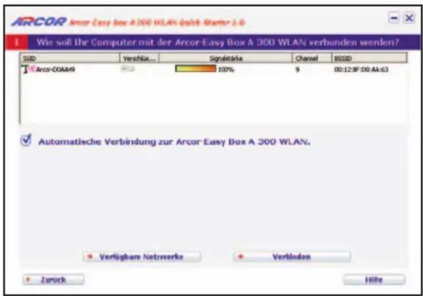 Arcor Easy Box A 300 WLAN - Quick-Starter - über eine drahtlose Verbindung / WLAN Die Quick-Starter Dialoge - 5