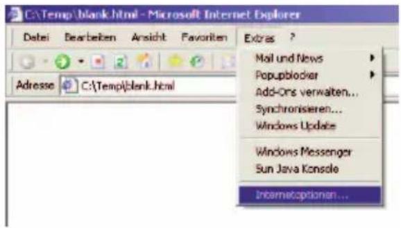 Arcor Easy Box A 300 WLAN - Deaktivierung des HTTP Proxys im Internet Explorer (wenn vorhanden) - 1