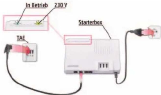 Arcor Easy Box A 300 WLAN - Anschluss der Arcor-Easy Box an die Telefonanschlussdose - 1