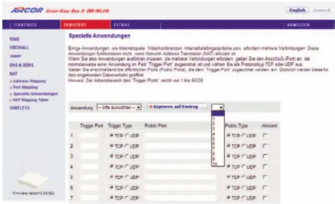 Arcor Easy Box A 300 WLAN - Spezielle Anwendungen - 1