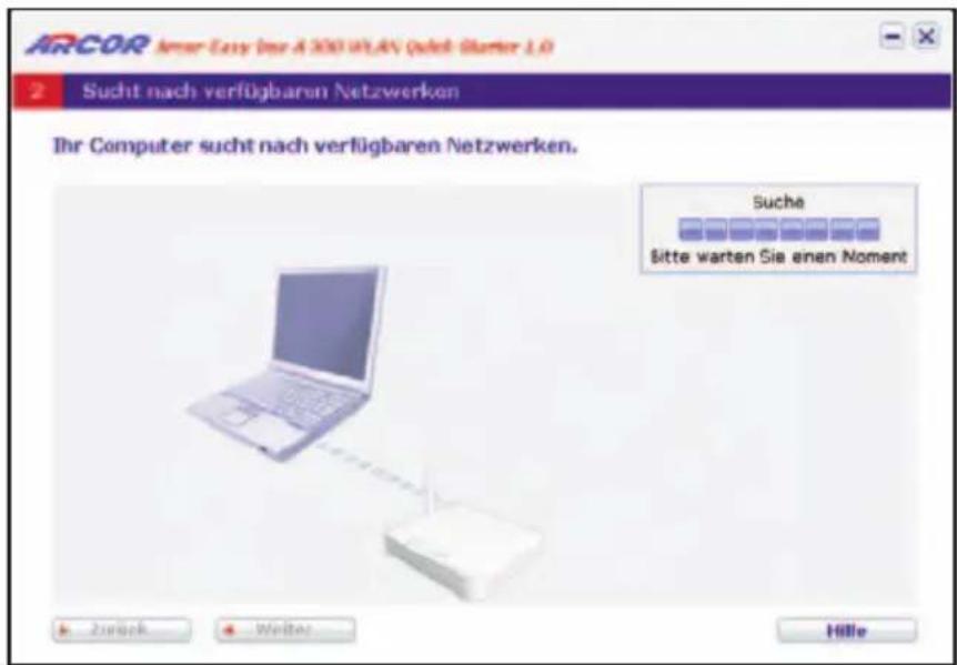 Arcor Easy Box A 300 WLAN - Quick-Starter - über eine kabelgebundene Verbindung Die Quick-Starter Dialoge - 5