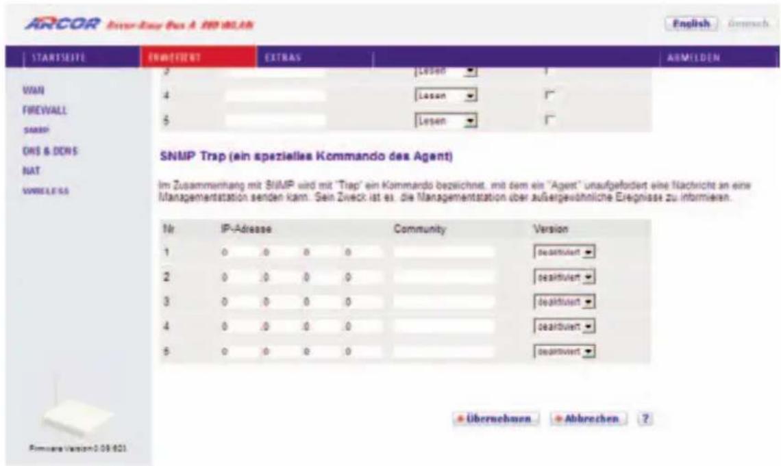 Arcor Easy Box A 300 WLAN - SNMP Trap (ein spezielles Kommando des Agent) - 1