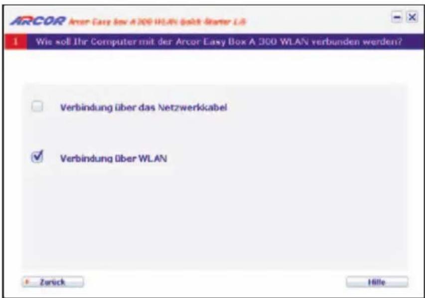 Arcor Easy Box A 300 WLAN - Quick-Starter - über eine drahtlose Verbindung / WLAN Die Quick-Starter Dialoge - 3