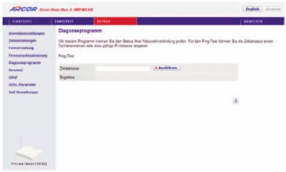 Arcor Easy Box A 300 WLAN - 773366Diagnoseprogramm - 1