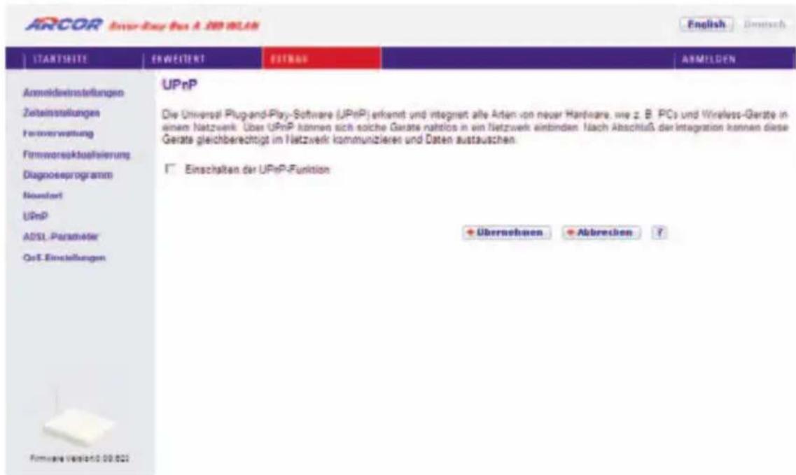 Arcor Easy Box A 300 WLAN - UPnP - 1