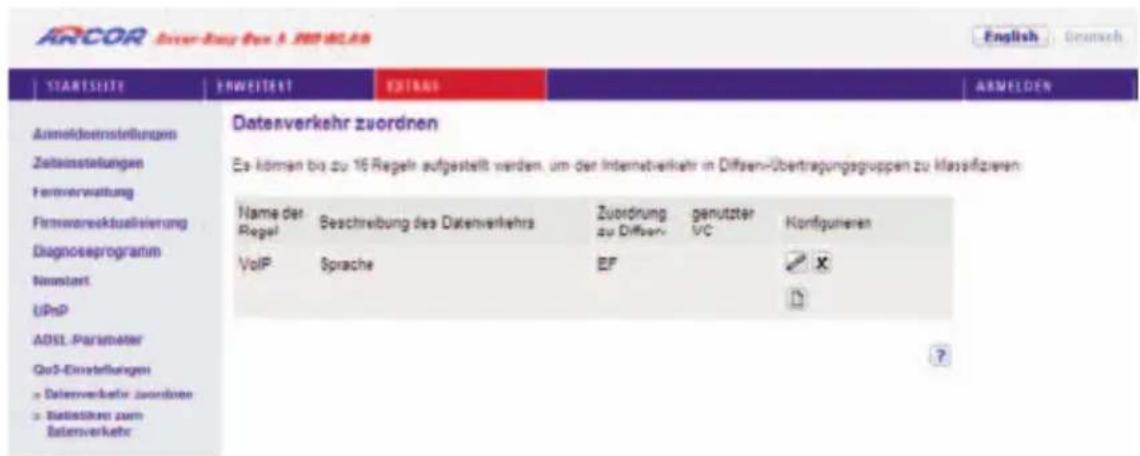 Arcor Easy Box A 300 WLAN - Datenverkehr zuordnen - 1