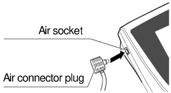 A&D UA-767NFC - Connecting the Air Hose - 1