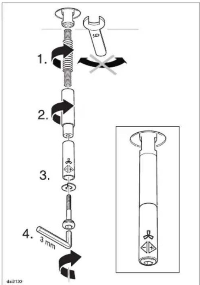 MIELE DA 2210 - Bedienstab montieren - 1