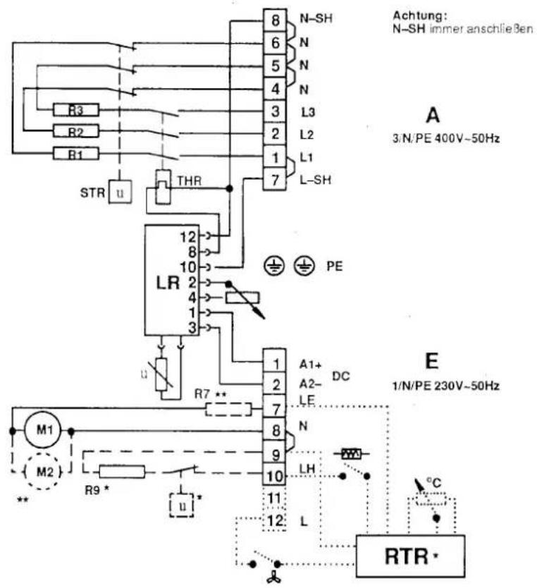 DIMPLEX VN30 - Elektrischer Anschluß VN 30, VN 40, VF 75 - 1