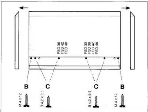 FSD 36 FSD 42 FSD 48 FSD 30 FSD 36 FSD 42 FSD 48 B C B 4 x 9.5 B 4.2 x 9.5 C B M 4 x 12