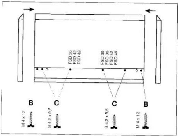 M 4 x 12 B C FSD 36 FSD 42 FSD 48 FSD 30 FSD 36 FSD 42 FSD 48 B 4.2 x 9.5 B 4.2 x 9.5 C B M 4 x 12