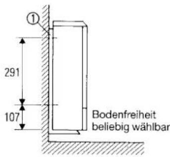 ① 291 107 Bodenfreiheit beliebig wählbar