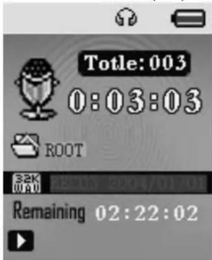 Manta MP4284B - - Recording in "Record mode" - 2
