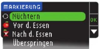 Bayer Contour XT - Messergebnisse mit Markierung 'An' - 1
