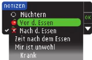 Bayer Contour XT - Hinzufügen von Notizen - 4