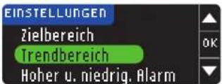 Bayer Contour XT - Einstellen des Trendbereichs - 1