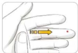 Bayer Contour XT - Gewinnen des Blutstropfens für Messungen an der Fingerbeere - 2