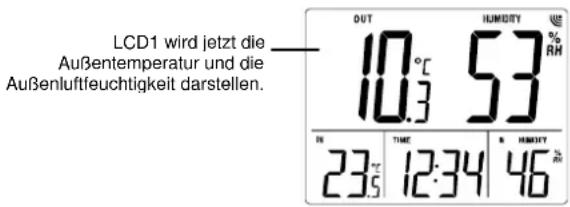 Techno Line WS-6010 - ÄNDERUNG DES ANZEIGEMODUS - 1