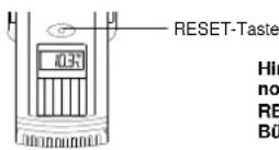 Techno Line WS-6010 - RESET-TASTE DES SOLAR-AUßENSENDERS: - 1