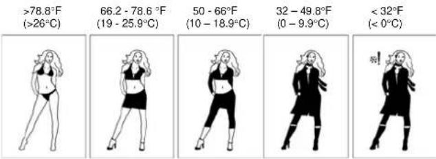 Techno Line WS 9750 IT - SYMBOL DES "WETTER Girl" (Symbol für die Temperaturbedingungen): - 11