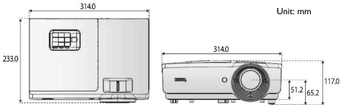 Unit: mm 314.0 233.0 314.0 51.2 65.2 117.0