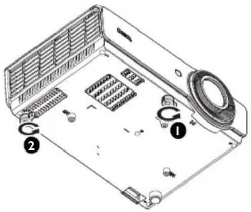 Technical diagram of an air conditioner unit with labeled components and numbered parts