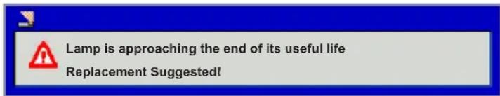 Lamp is approaching the end of its useful life Replacement Suggested!