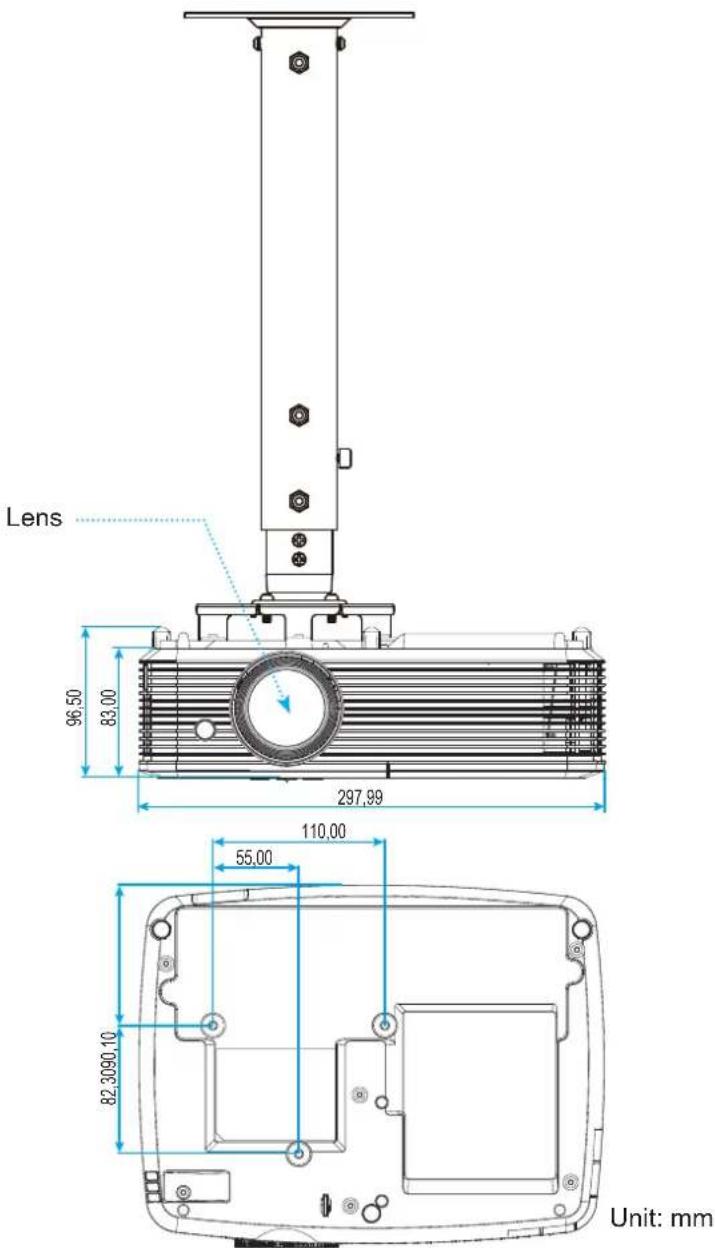 Lens 96,50 83,00 297,99 110,00 55,00 82,309,010 Unit: mm