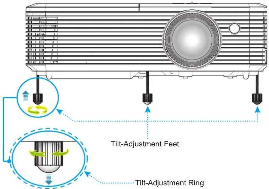 Tilt-Adjustment Feet Tilt-Adjustment Ring