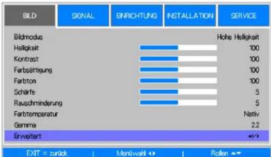 VIVITEK DX6731 - OSD-Navigation - 3