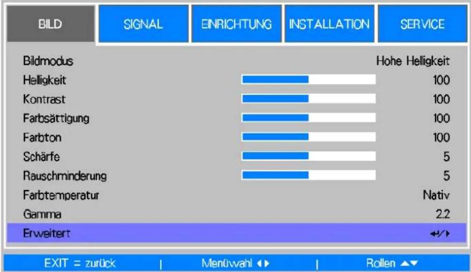 VIVITEK DX6731 - OSD verwenden - 1