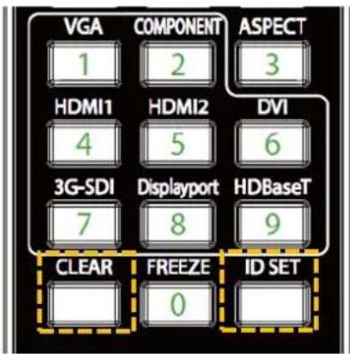 VIVITEK DX6731 - Identifikationsnummer der Fernbedienung löschen - 1