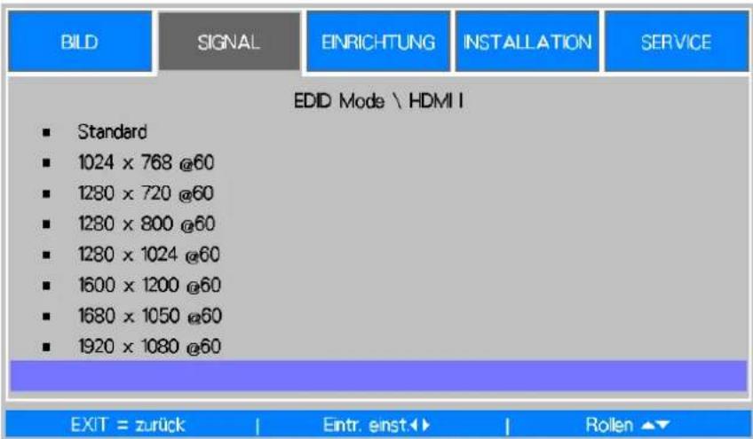 VIVITEK DX6731 - EDID Mode - 1