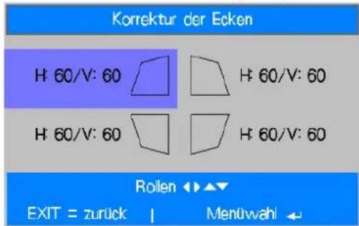 VIVITEK DX6731 - Korrekture der Ecken - 1
