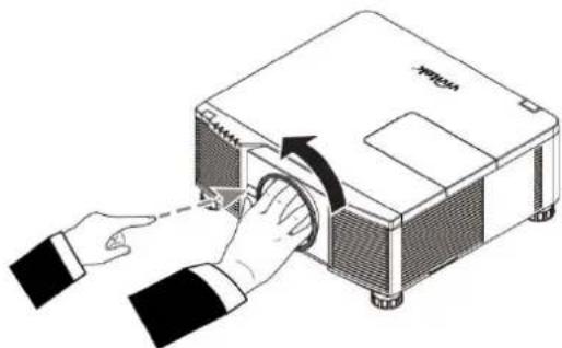 VIVITEK DX6731 - Vorhandenes Objektiv entfernen - 1
