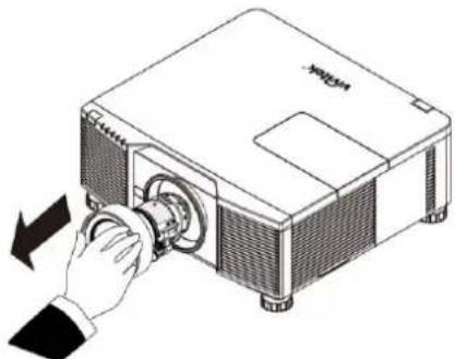 VIVITEK DX6731 - Vorhandenes Objektiv entfernen - 2