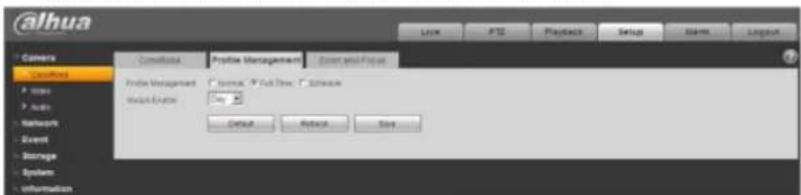 Dahua Technology HDW4431EMP-ASE - Profile Management - 2