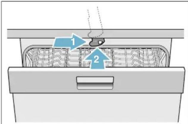SIEMENS iQ300 SN535S05IE - So deaktivieren Sie die Kindersicherung (Türverriegelung): - 1